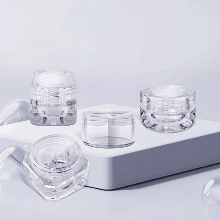Makeup Jar. Loose Powder Jar - Color Cosmetic Jar
